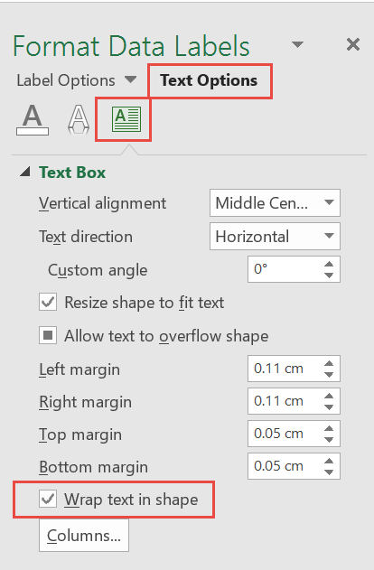 Excel 2013 Pie Chart Labels